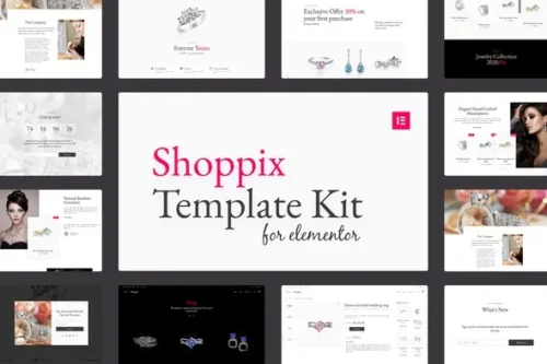 best jewellery shop elementor template instant download