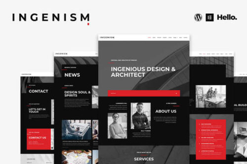 best premium architectural design agency Elementor template kit download