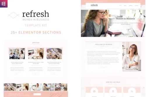 best women in business Elementor template kit download