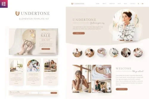 best Undertone Elementor template kit for business download