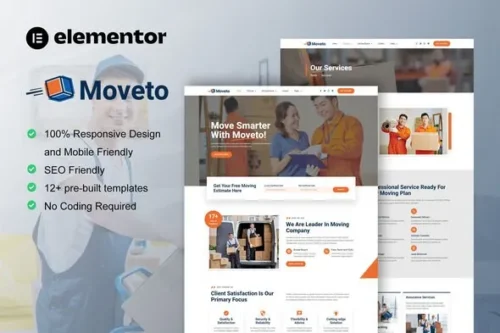 best moving company website template instant download