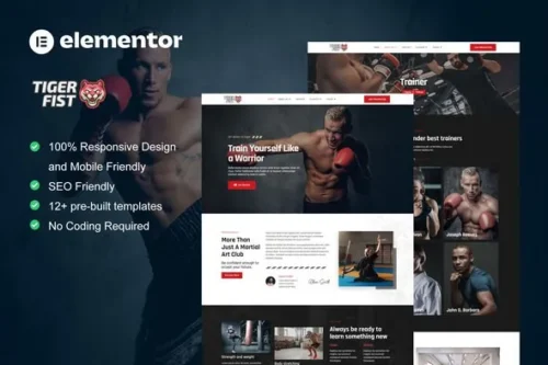 best martial arts website template for gyms and trainers instant download