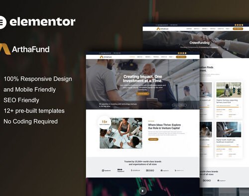 ArthaFund - Finance & Investment Elementor Template Kit