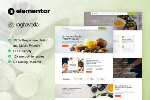 best Ayurveda spa template instant download