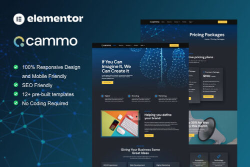 best creative agency Elementor template kit instant download