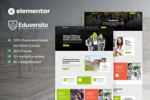 best university website template kit instant download