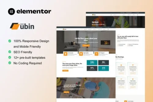 best Ubin Elementor flooring template instant download