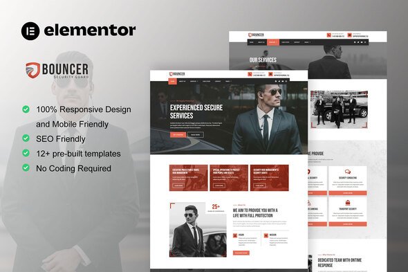 Bouncer - Bodyguard & Security Agency Elementor Template Kit Bouncer - Bodyguard & Security Agency Elementor Template Kit