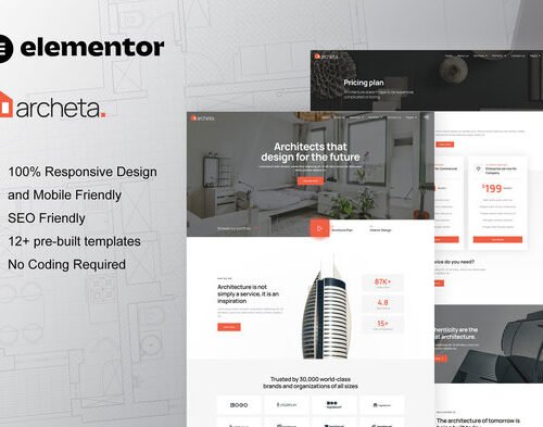 Archeta - Architecture & Construction Service Elementor Template Kit