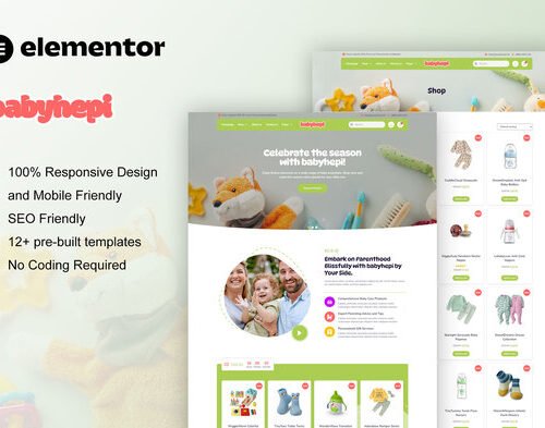 BabyHepi - Kids Store & Baby Shop Elementor Template Kit