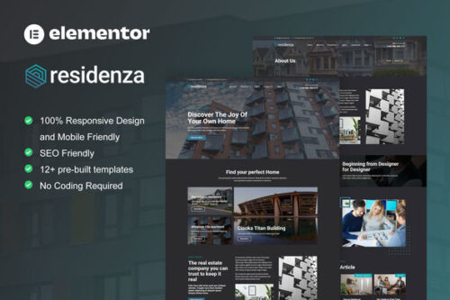 best real estate Elementor template instant download