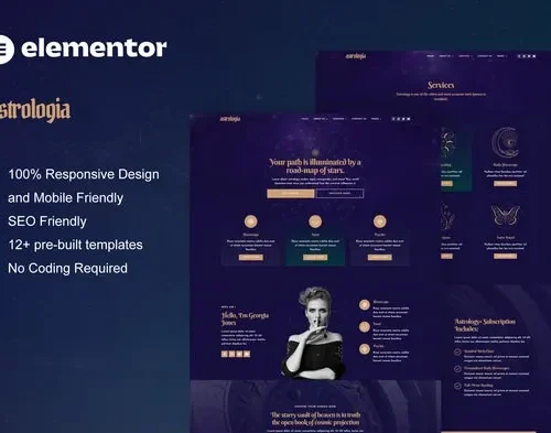 Astrologia - Horoscope Astrology Elementor Template Kit