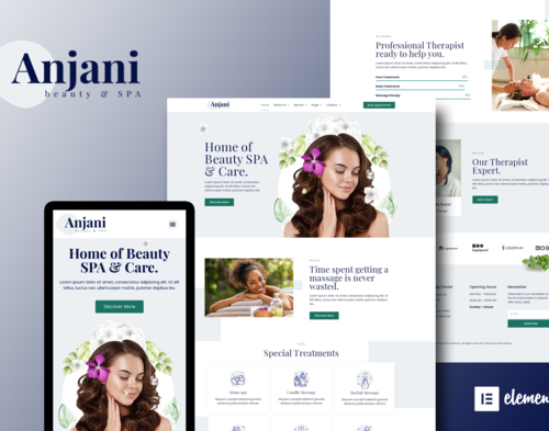 Anjani - Spa & Beauty Elementor Template Kit