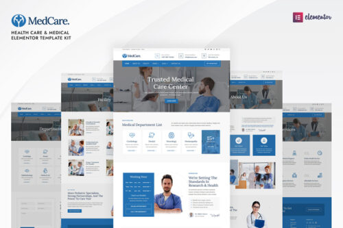 best medical Elementor template kit for healthcare websites download