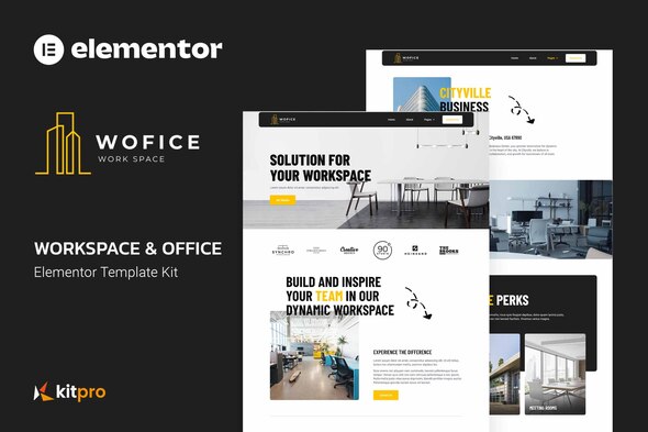 Wofice - Workspace & Office Elementor Template Kit best Wofice workspace Elementor template kit download