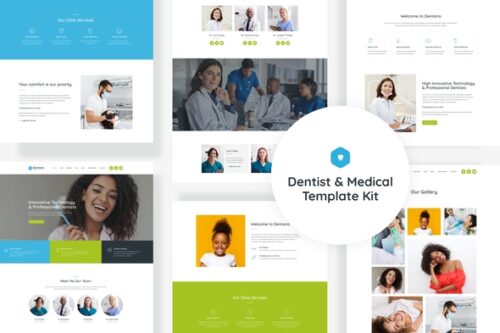 best dentist Elementor template kit for professional dental website download