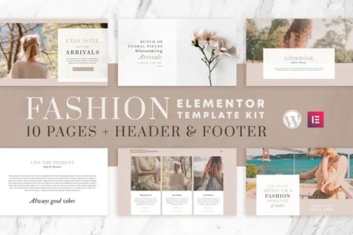 best minimal Fashion Instincts template instant download