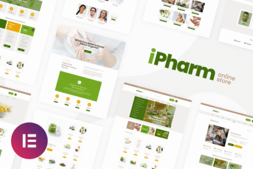 best pharmacy WooCommerce Elementor template instant download