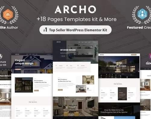 Archo - Architecture & Interior Elementor Template Kit