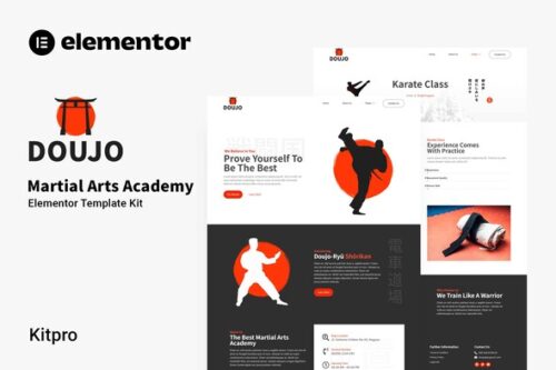 best martial arts academy Elementor template download