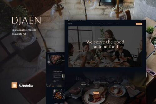 best Djaen restaurant template kit instant download