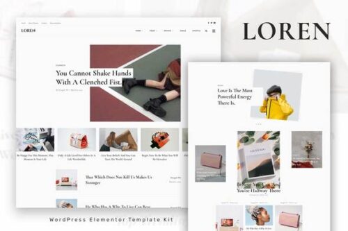 best Loren Elementor template blog magazine download