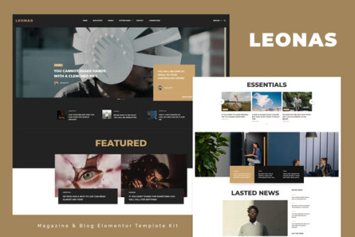 best blog magazine Elementor template kit instant download