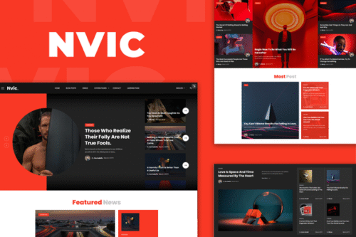 best Nvic blog magazine Elementor template kit download