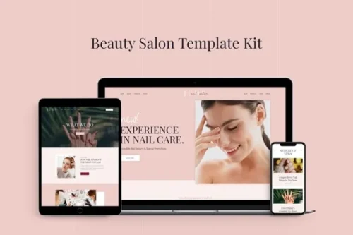 best beauty salon Elementor template instant download