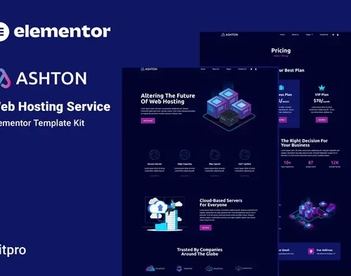 Ashton - Web hosting Elementor Template Kit