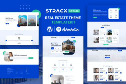best real estate elementor template kit instant download