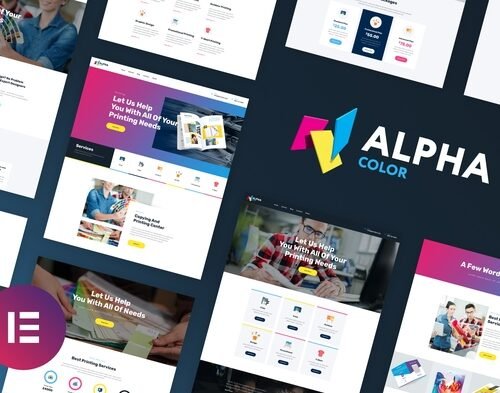 AlphaColor - Design & Printing Elementor Template Kit