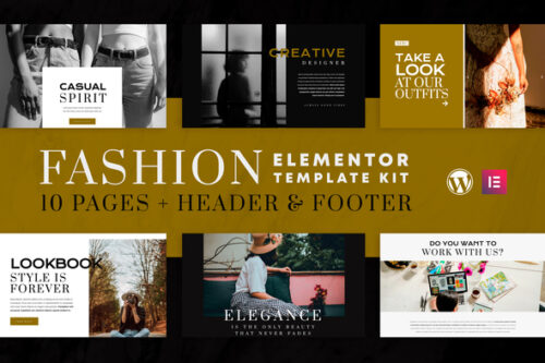 best Fashion Spirit feminine Elementor template kit download