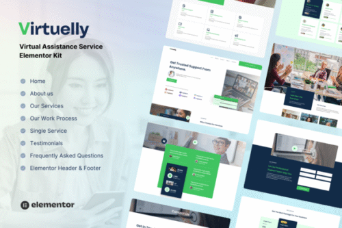 best virtual assistant website template instant download