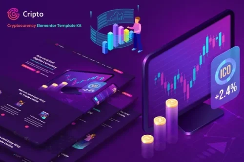 best cryptocurrency elementor template kit download