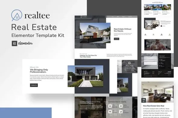 Realtee - Real Estate Elementor Template Kit best real estate Elementor template kit instant download