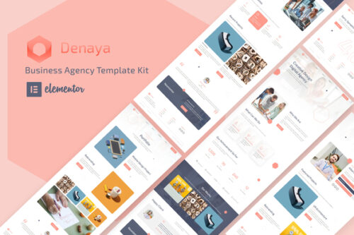best Denaya agency Elementor template kit instant download