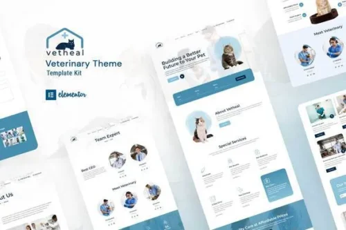 best veterinary clinic website template download for Elementor