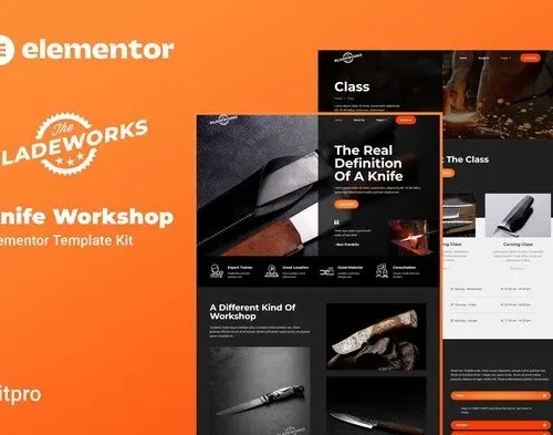 Bladeworks - Knife Workshop Elementor Template Kit