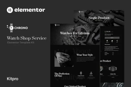 best Chrono Elementor template watch service website download