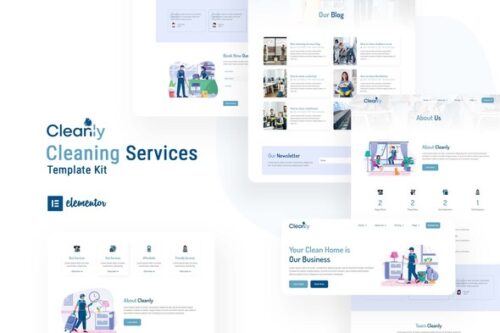best cleaning service Elementor template download