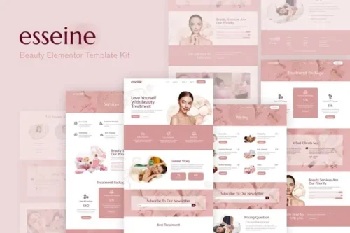 best beauty spa Elementor template kit instant download