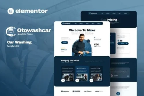 best Otowashcar Elementor template kit for car wash websites