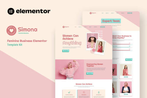 best feminine Elementor business template download instantly