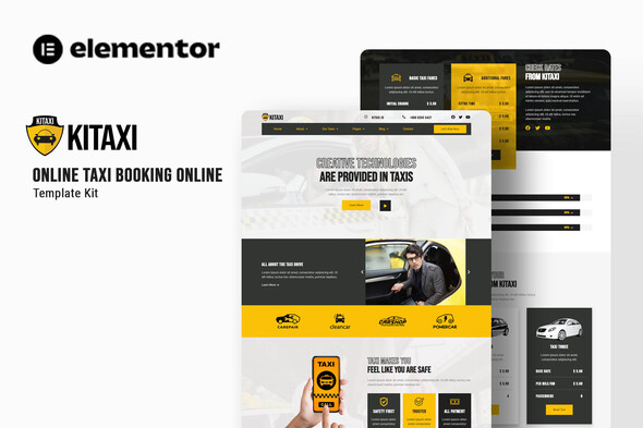 Kitaxi - Online Taxi Booking Elementor Template Kit Kitaxi - Online Taxi Booking Elementor Template Kit