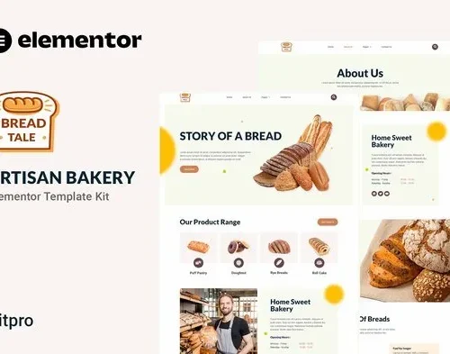 Baketale - Artisan Bakery Elementor Template Kit