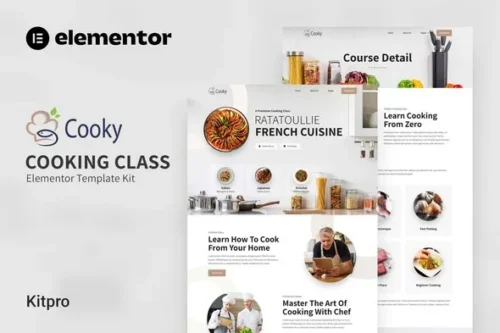 best Cooky cooking class website template instant download