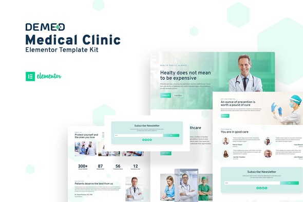 Demed - Medical Clinic Elementor Template Kit best medical clinic Elementor template for instant download