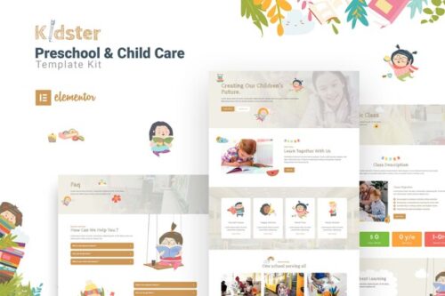 best preschool template kit for childcare website download