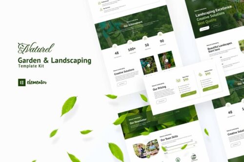 best garden landscaping elementor template download